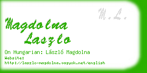 magdolna laszlo business card